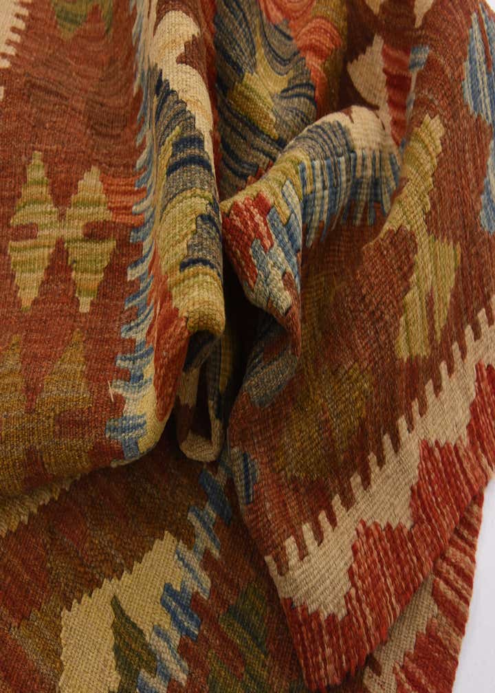 2' 10 x 10' Hand Woven Kilim Maymana Wool Runner Rug