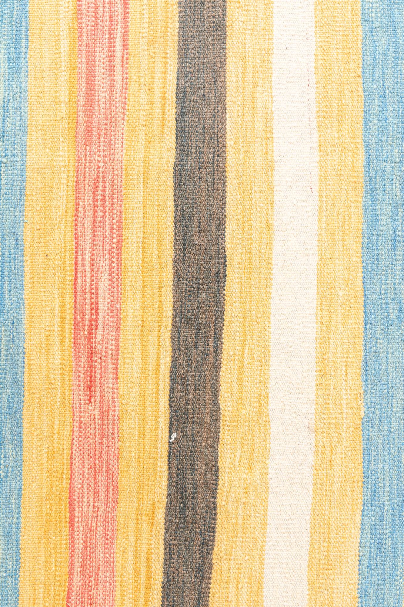 3' 3 x 6' 5 Hand Woven Kilim Maymana Wool Runner Rug