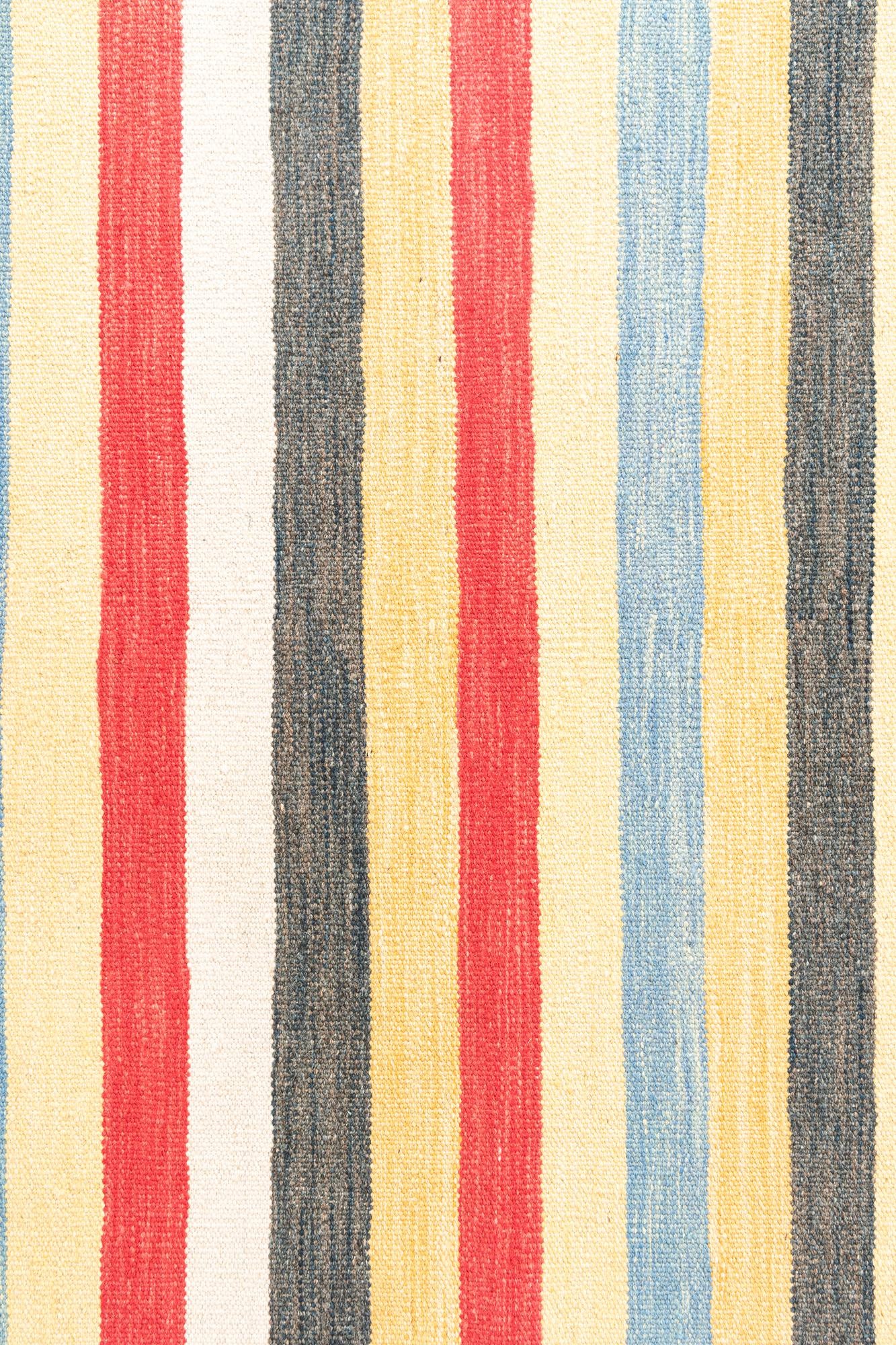 3' 2 x 6' 6 Hand Woven Kilim Maymana Wool Runner Rug
