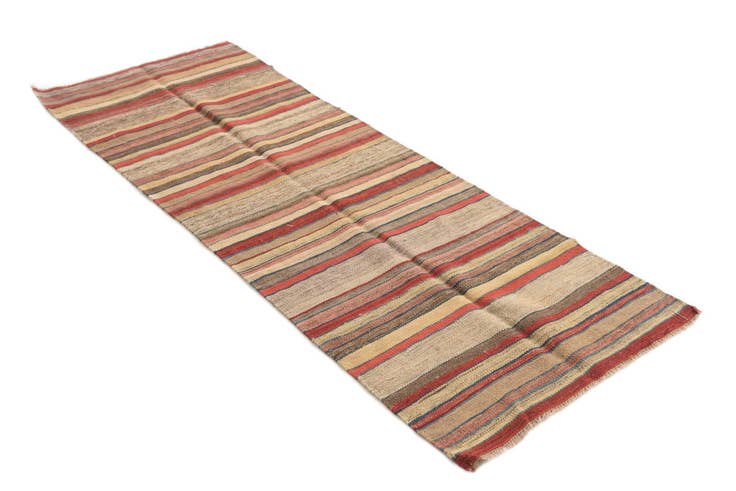 Detail image of 2' 4 x 6' 5 Hand Woven Kilim Modern Wool Runner Rug