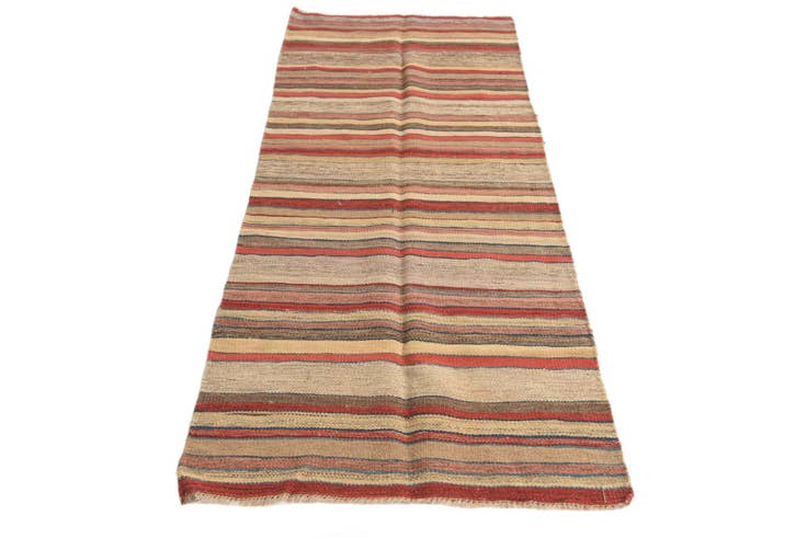 Detail image of 2' 4 x 6' 5 Hand Woven Kilim Modern Wool Runner Rug
