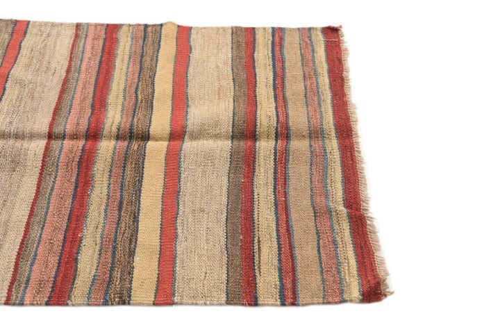 2' 4 x 6' 5 Hand Woven Kilim Modern Wool Runner Rug