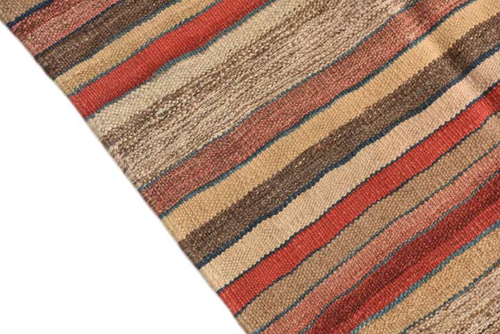2' 4 x 6' 5 Hand Woven Kilim Modern Wool Runner Rug