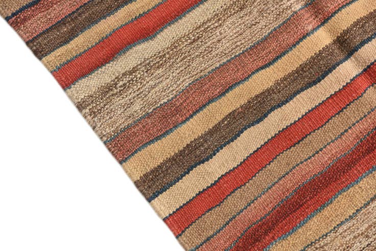 Detail image of 2' 4 x 6' 5 Hand Woven Kilim Modern Wool Runner Rug