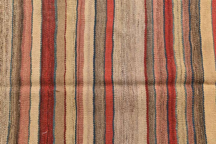 2' 4 x 6' 5 Hand Woven Kilim Modern Wool Runner Rug