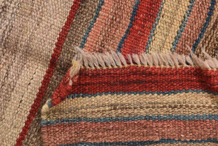 2' 4 x 6' 5 Hand Woven Kilim Modern Wool Runner Rug