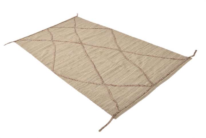 4' 2 x 8' 4 Hand Woven Kilim Modern Wool Runner Rug