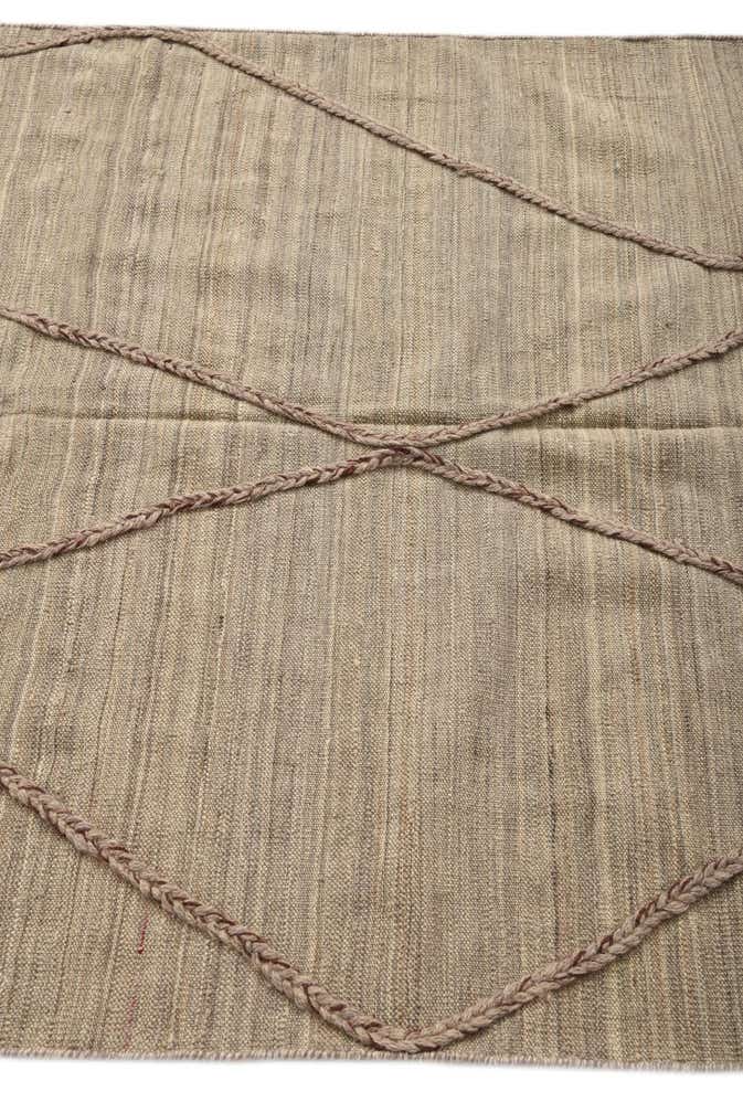 4' 2 x 8' 4 Hand Woven Kilim Modern Wool Runner Rug