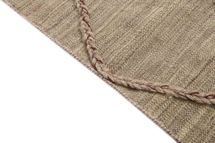 4' 2 x 8' 4 Hand Woven Kilim Modern Wool Runner Rug