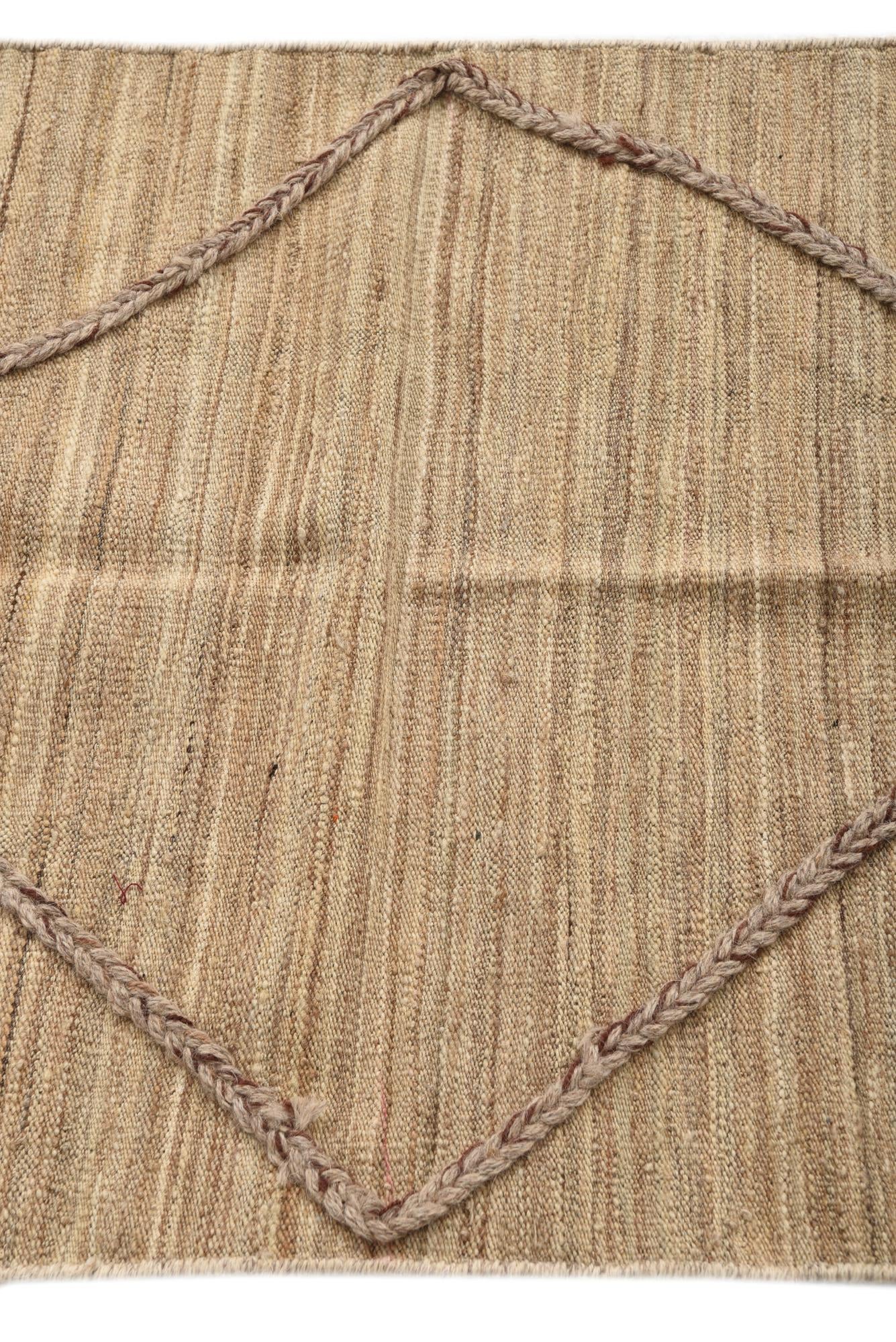 2' 5 x 10' 7 Hand Woven Kilim Modern Wool Runner Rug