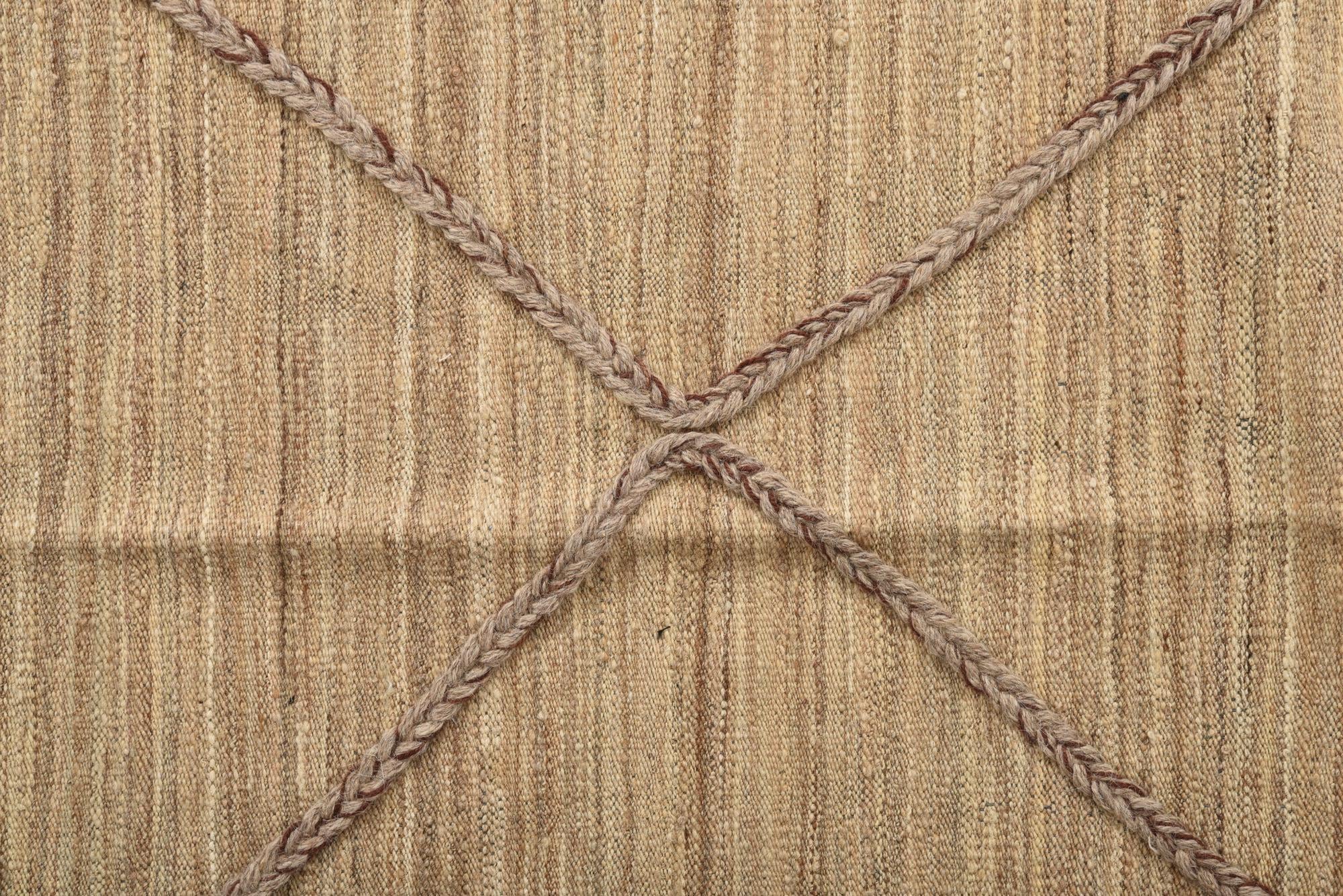 2' 5 x 10' 7 Hand Woven Kilim Modern Wool Runner Rug