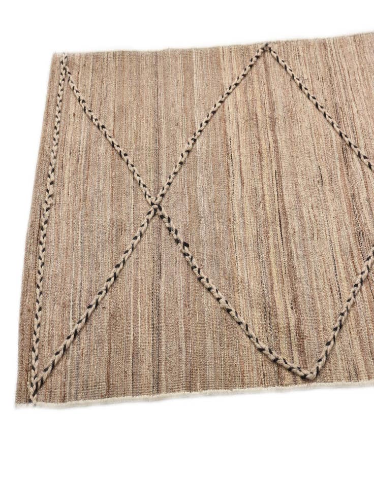 Detail image of 2' 8 x 10'  Hand Woven Kilim Modern Wool Runner Rug