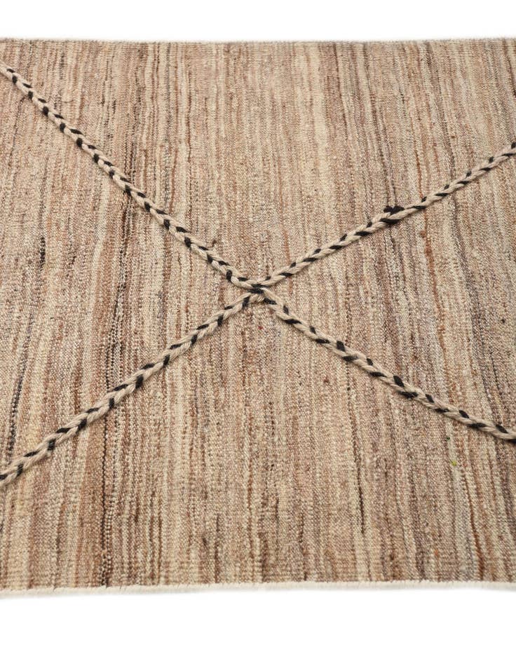 Detail image of 2' 8 x 10'  Hand Woven Kilim Modern Wool Runner Rug