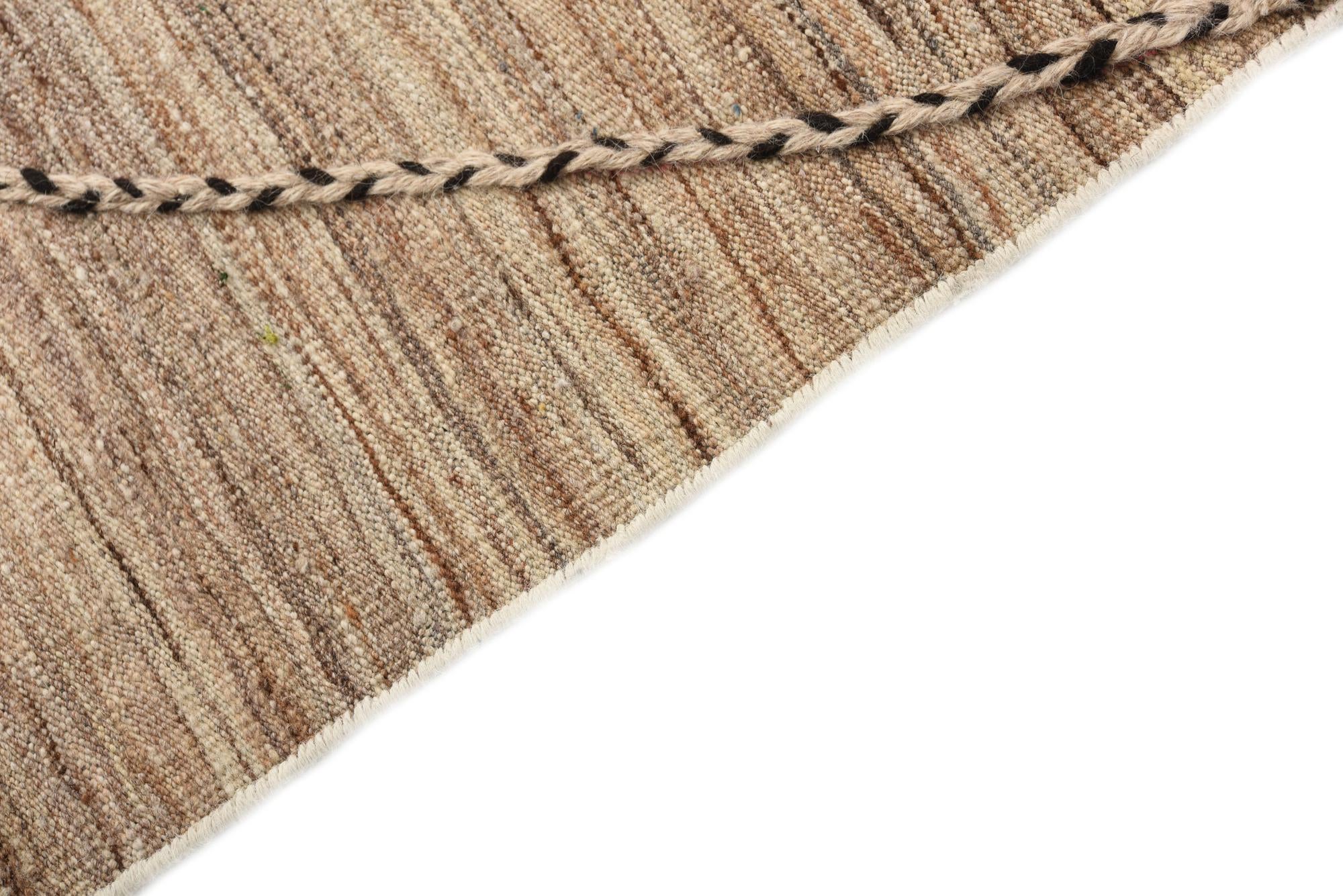 2' 8 x 10' Hand Woven Kilim Modern Wool Runner Rug