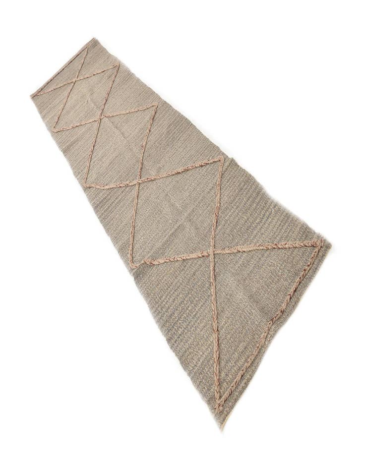 Detail image of 2' x 7' 10  Hand Woven Kilim Modern Wool Runner Rug