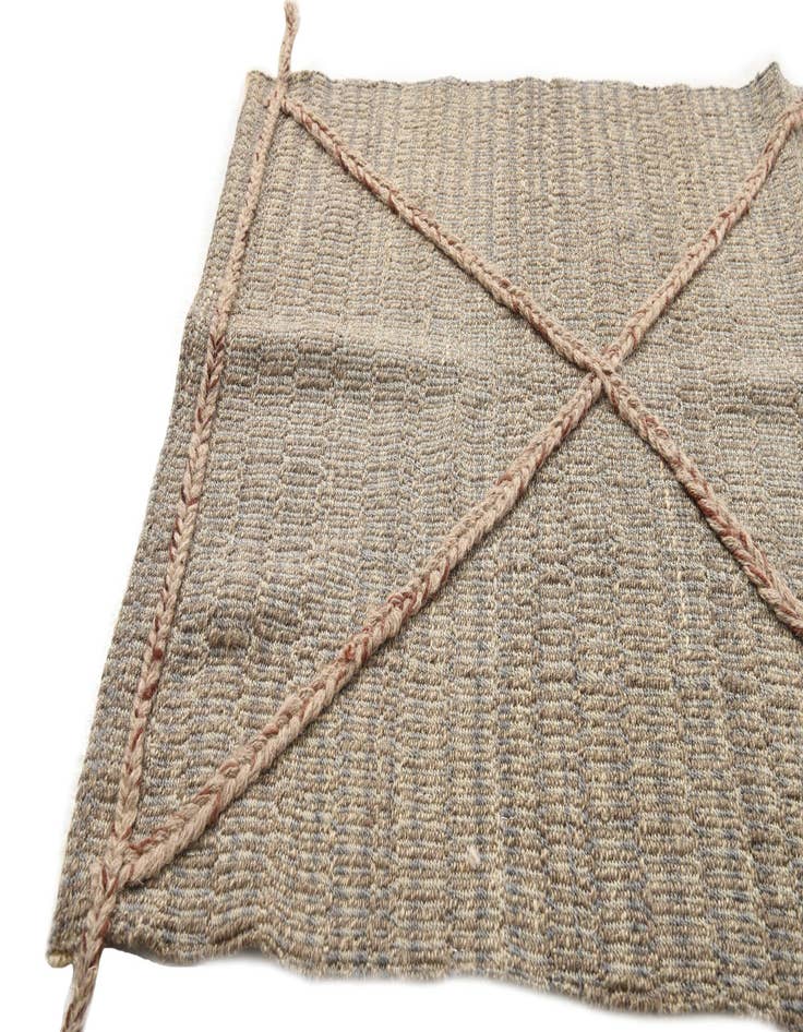 Detail image of 2' x 7' 10  Hand Woven Kilim Modern Wool Runner Rug