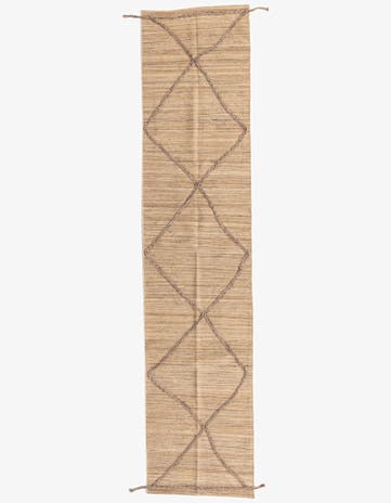 2' 5 x 10' 7 Hand Woven Kilim Modern Wool Runner Rug
