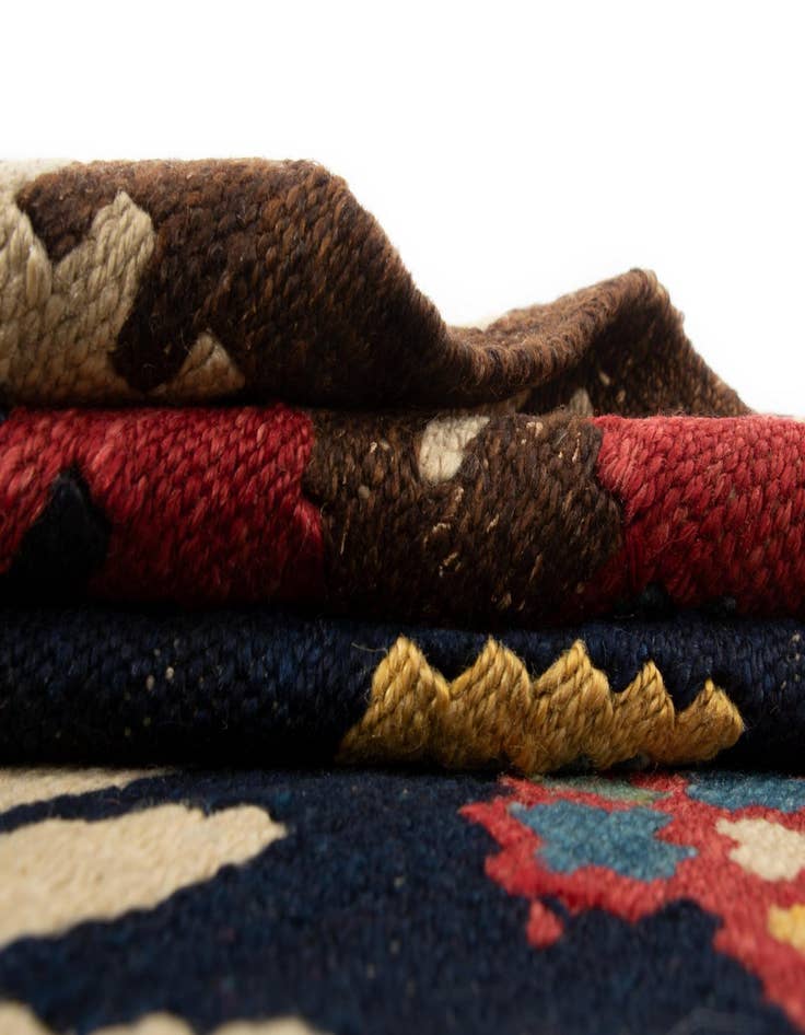 Detail image of 4' 10 x 12' 7 Kilim Wool Runner Rug