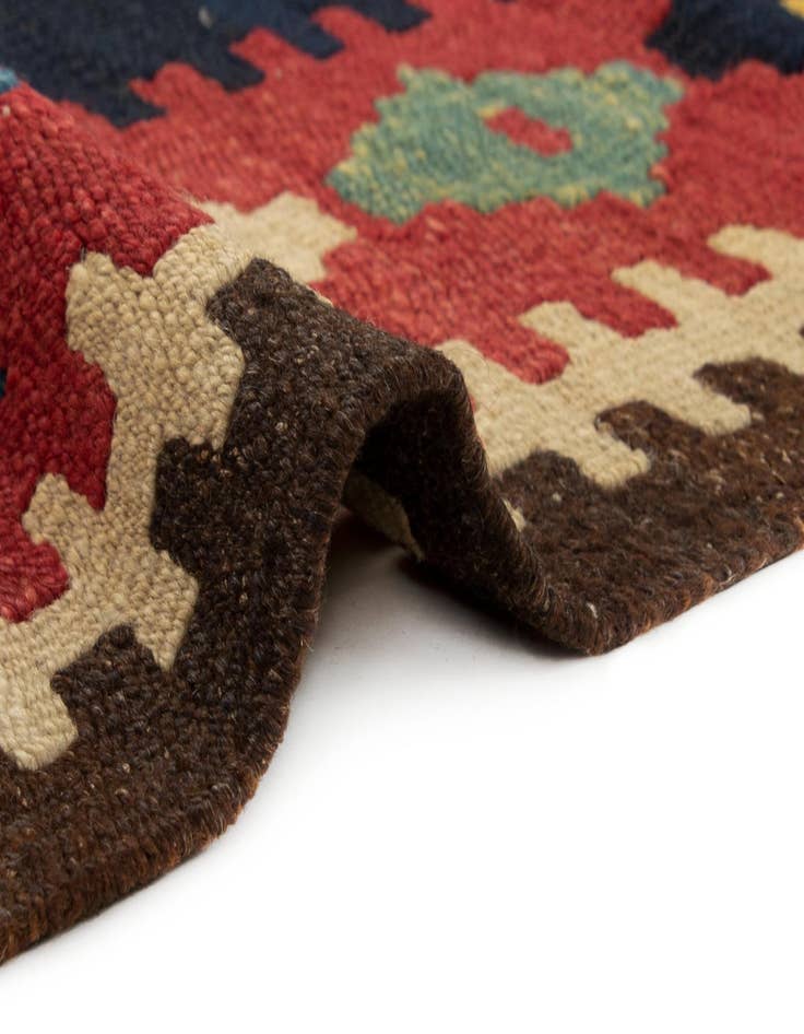 Detail image of 4' 10 x 12' 7 Kilim Wool Runner Rug