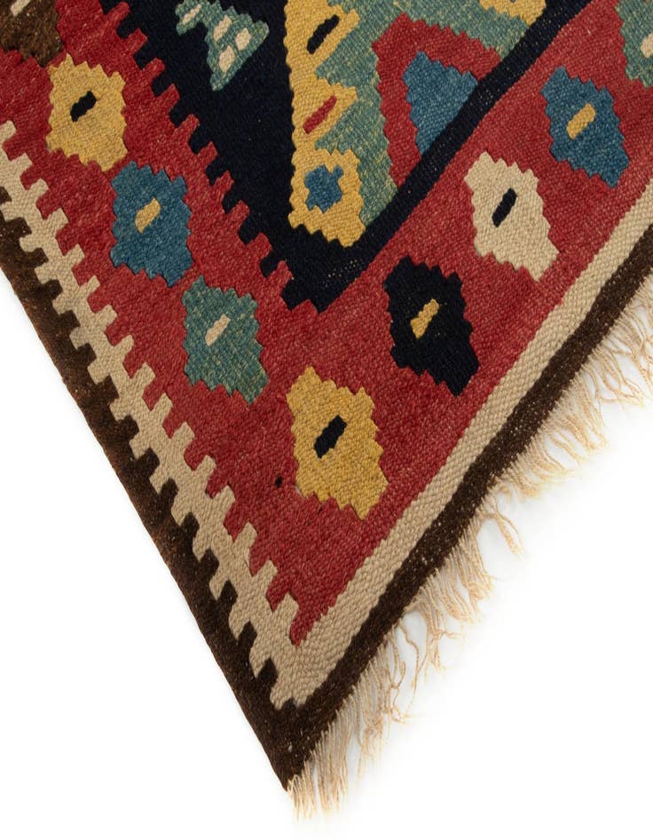 Detail image of 4' 10 x 12' 7 Kilim Wool Runner Rug