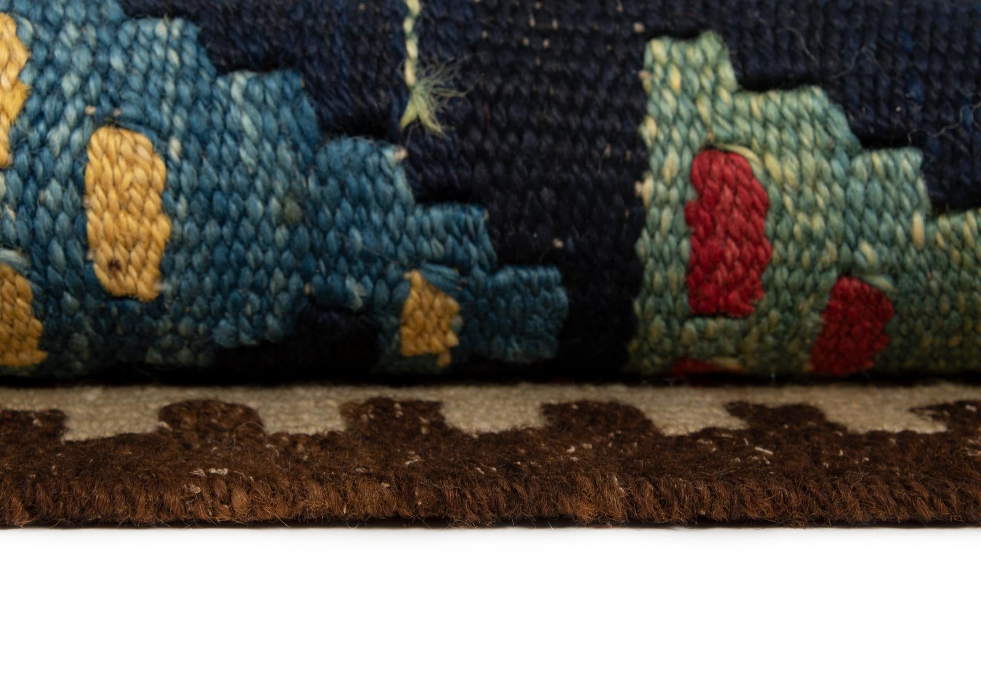 4' 10 x 12' 7 Kilim Wool Runner Rug