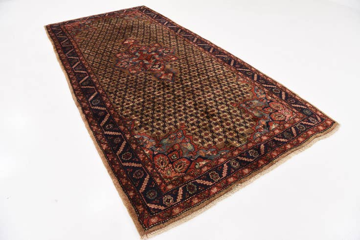 Detail image of 5' 3 x 11' Hand Knotted Koliaei Persian Wool Runner Rug