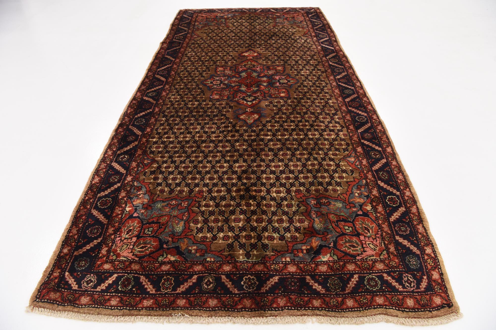 5' 3 x 11' Hand Knotted Koliaei Persian Wool Runner Rug