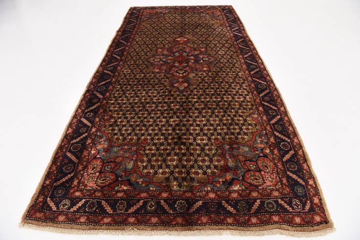 Detail image of 5' 3 x 11' Hand Knotted Koliaei Persian Wool Runner Rug