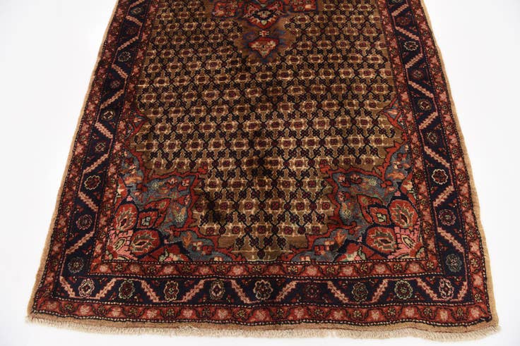 Detail image of 5' 3 x 11' Hand Knotted Koliaei Persian Wool Runner Rug