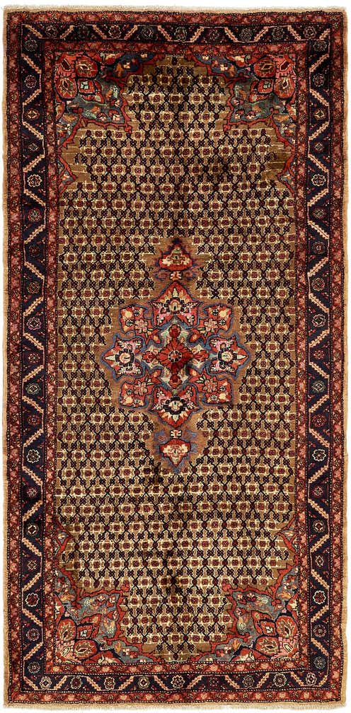 5' 3 x 11' Hand Knotted Koliaei Persian Wool Runner Rug
