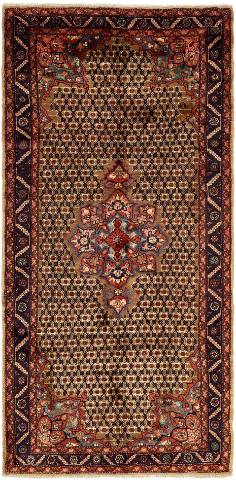 Detail image of 5' 3 x 11' Hand Knotted Koliaei Persian Wool Runner Rug