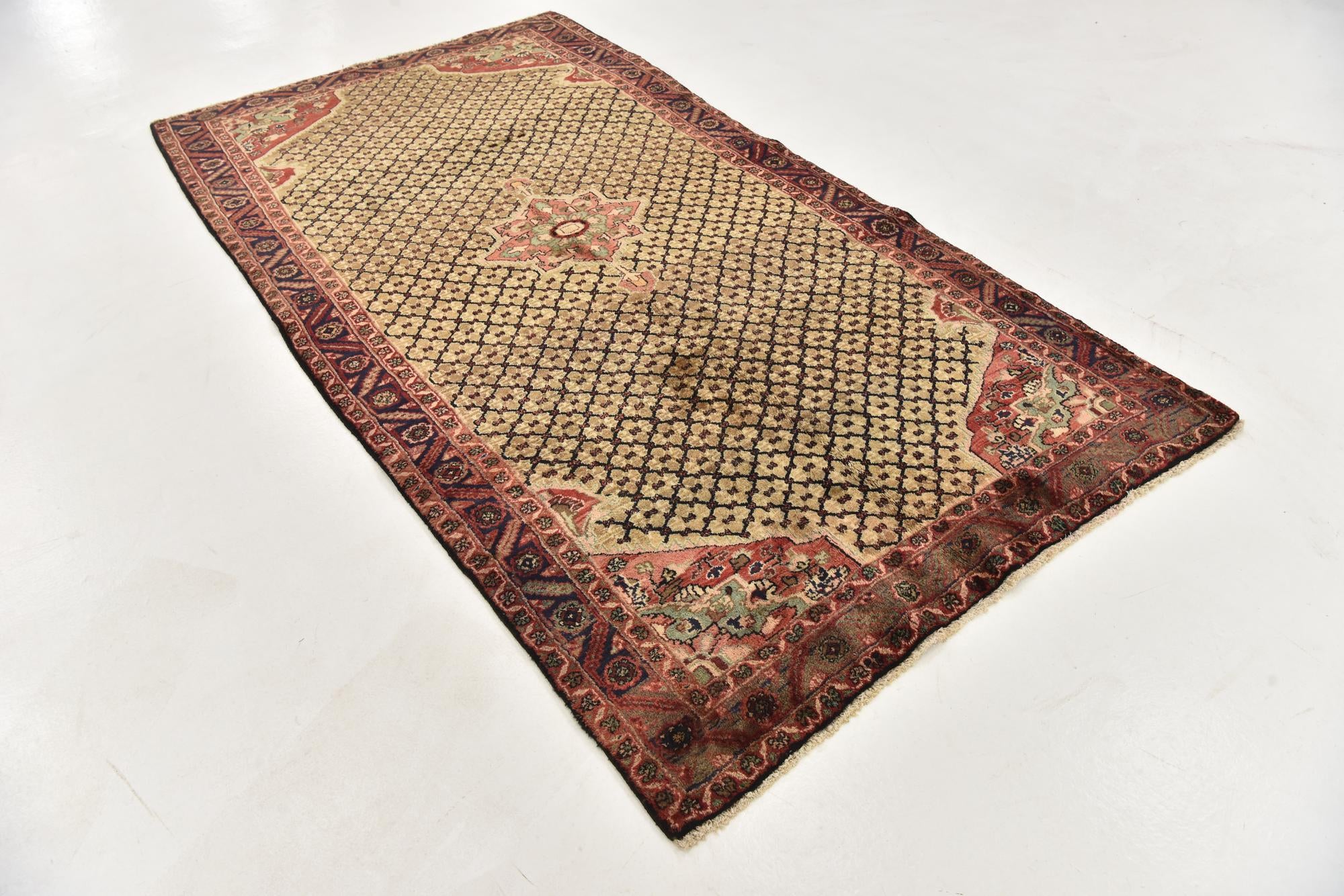 4' 9 x 9' 2 Hand Knotted Koliaei Persian Wool Runner Rug