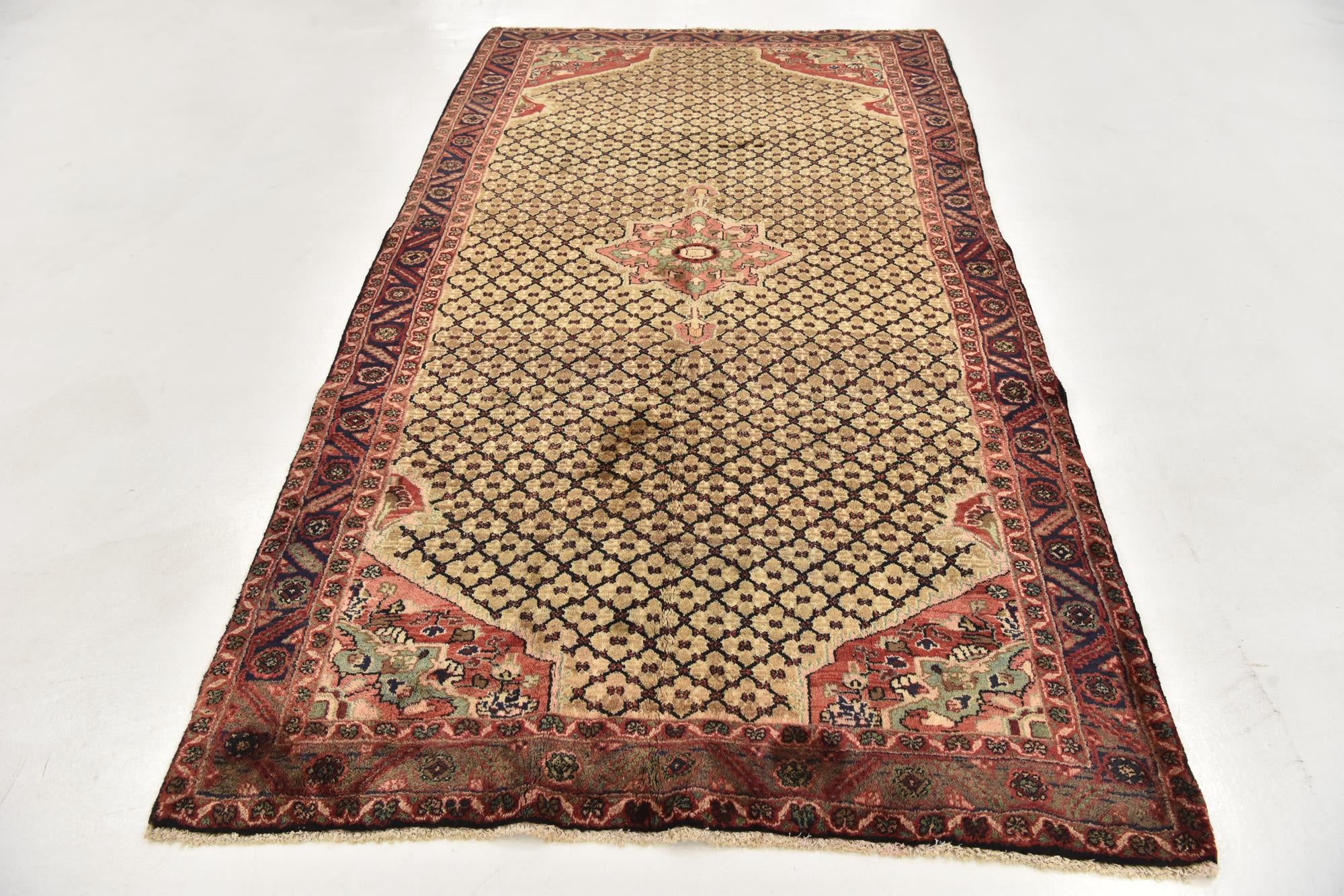 4' 9 x 9' 2 Hand Knotted Koliaei Persian Wool Runner Rug