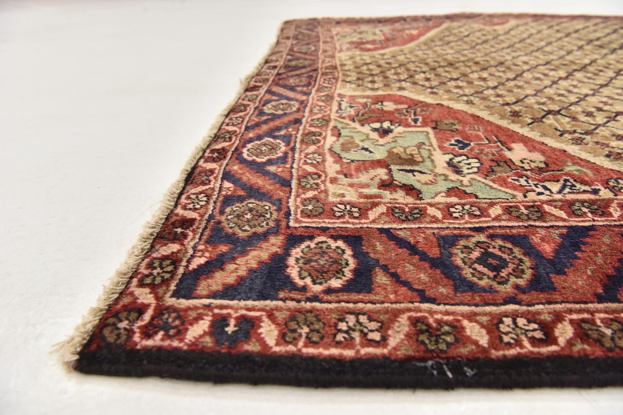 4' 9 x 9' 2 Hand Knotted Koliaei Persian Wool Runner Rug