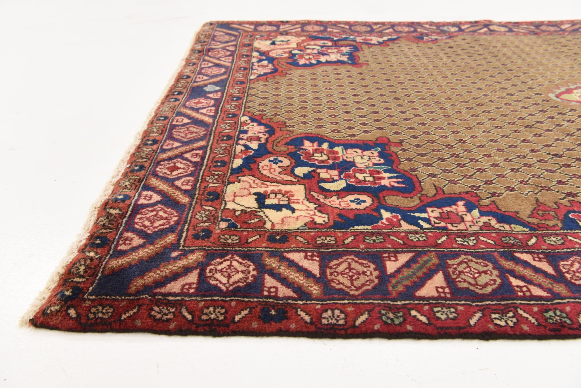 4' 9 x 9' 7 Hand Knotted Koliaei Persian Wool Runner Rug