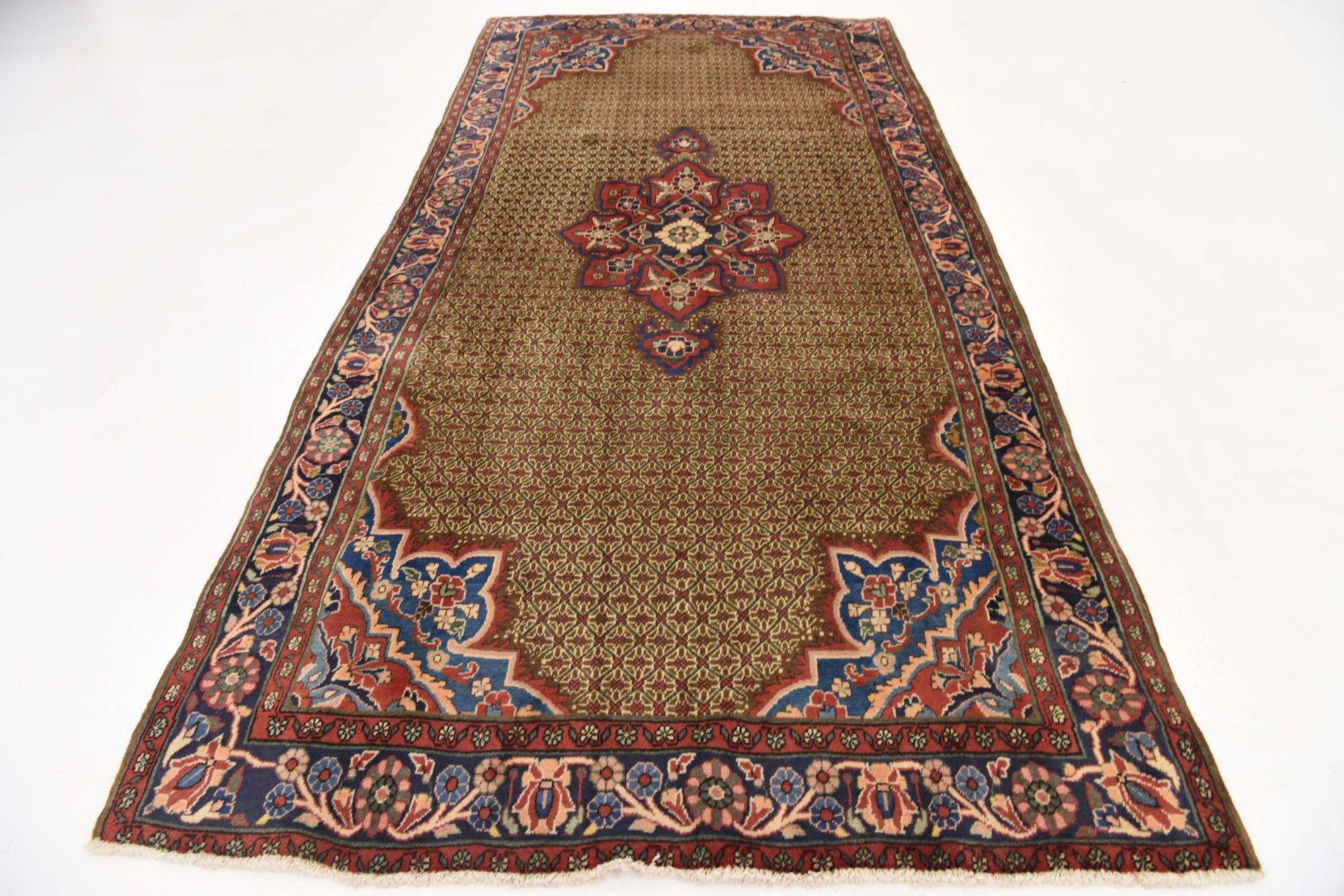5' x 10' 2 Hand Knotted Koliaei Persian Wool Runner Rug