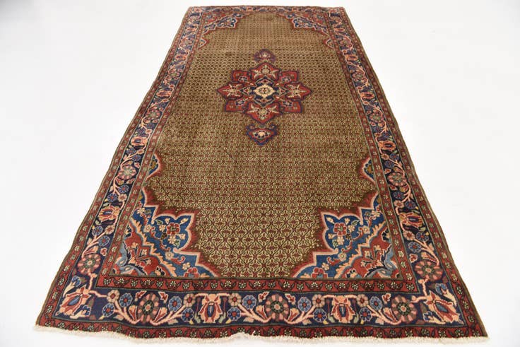 Detail image of 5' x 10' 2 Hand Knotted Koliaei Persian Wool Runner Rug