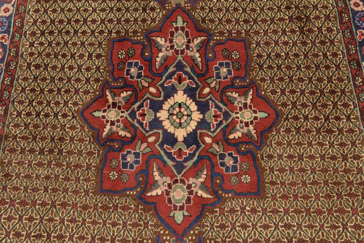 Detail image of 5' x 10' 2 Hand Knotted Koliaei Persian Wool Runner Rug