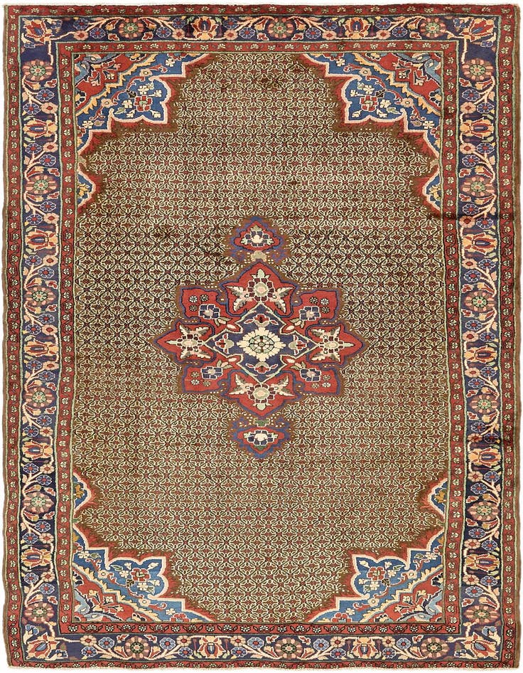 Detail image of 5' x 10' 2 Hand Knotted Koliaei Persian Wool Runner Rug