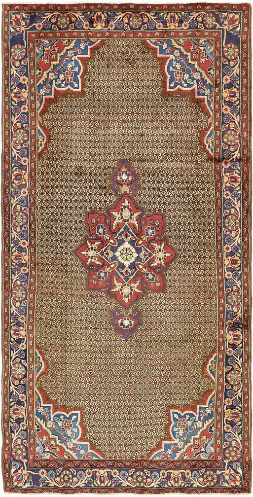 5' x 10' 2 Hand Knotted Koliaei Persian Wool Runner Rug
