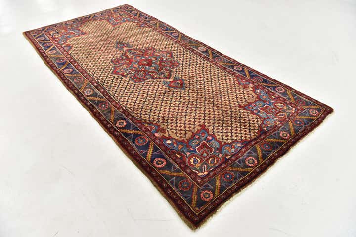 5' x 10' Hand Knotted Koliaei Persian Wool Runner Rug
