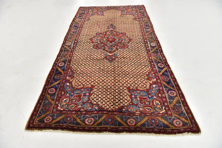 Detail image of 5' x 10' Hand Knotted Koliaei Persian Wool Runner Rug