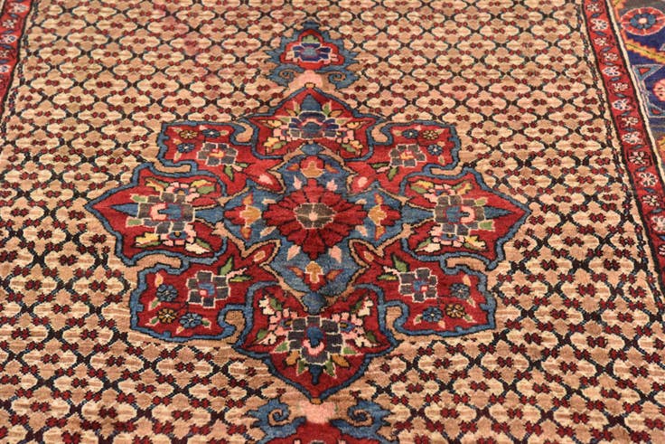 Detail image of 5' x 10' Hand Knotted Koliaei Persian Wool Runner Rug