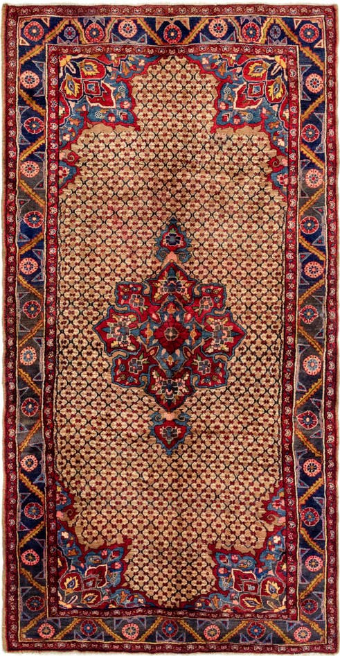 Detail image of 5' x 10' Hand Knotted Koliaei Persian Wool Runner Rug