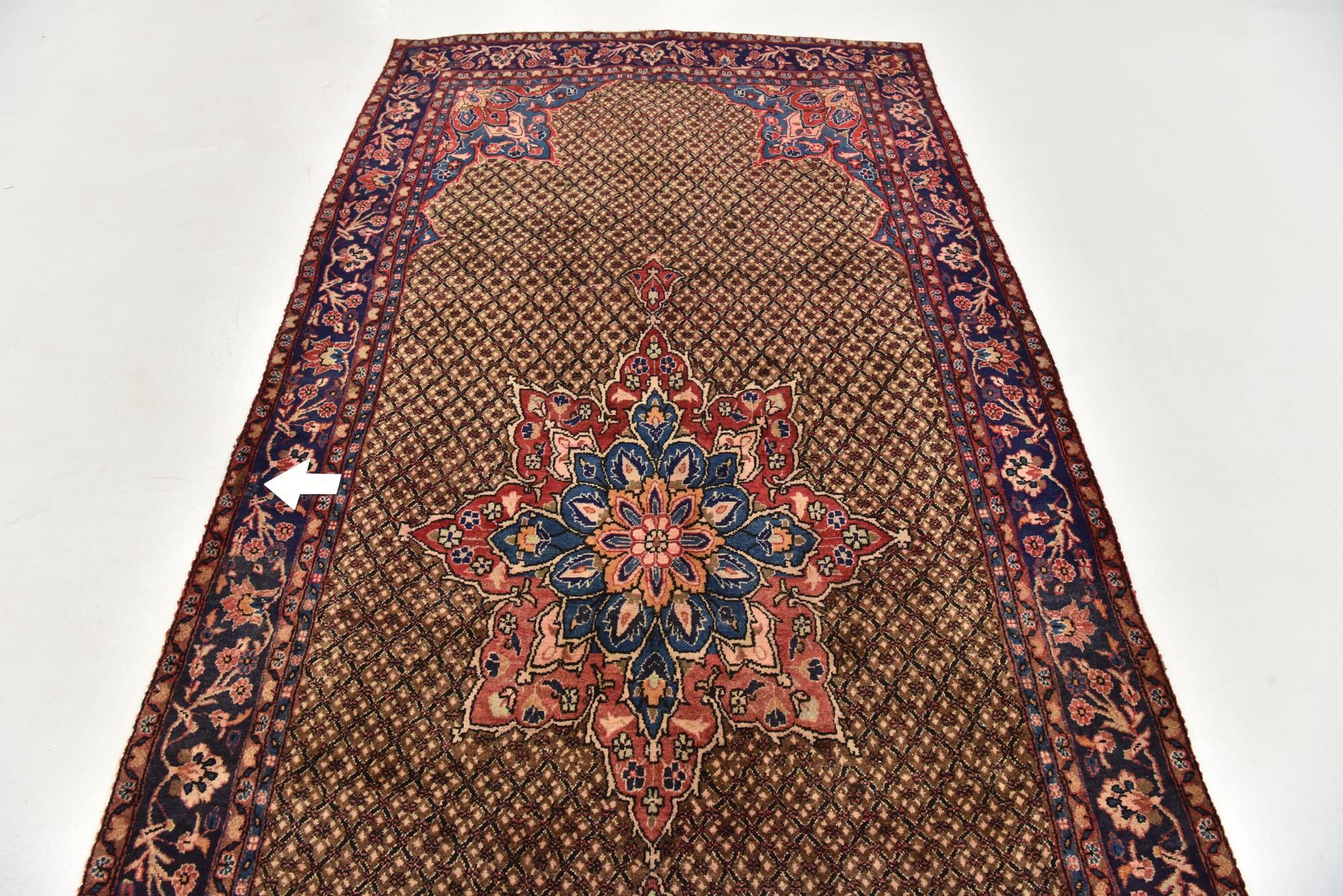 4' 10 x 10' 9 Hand Knotted Koliaei Persian Wool Runner Rug