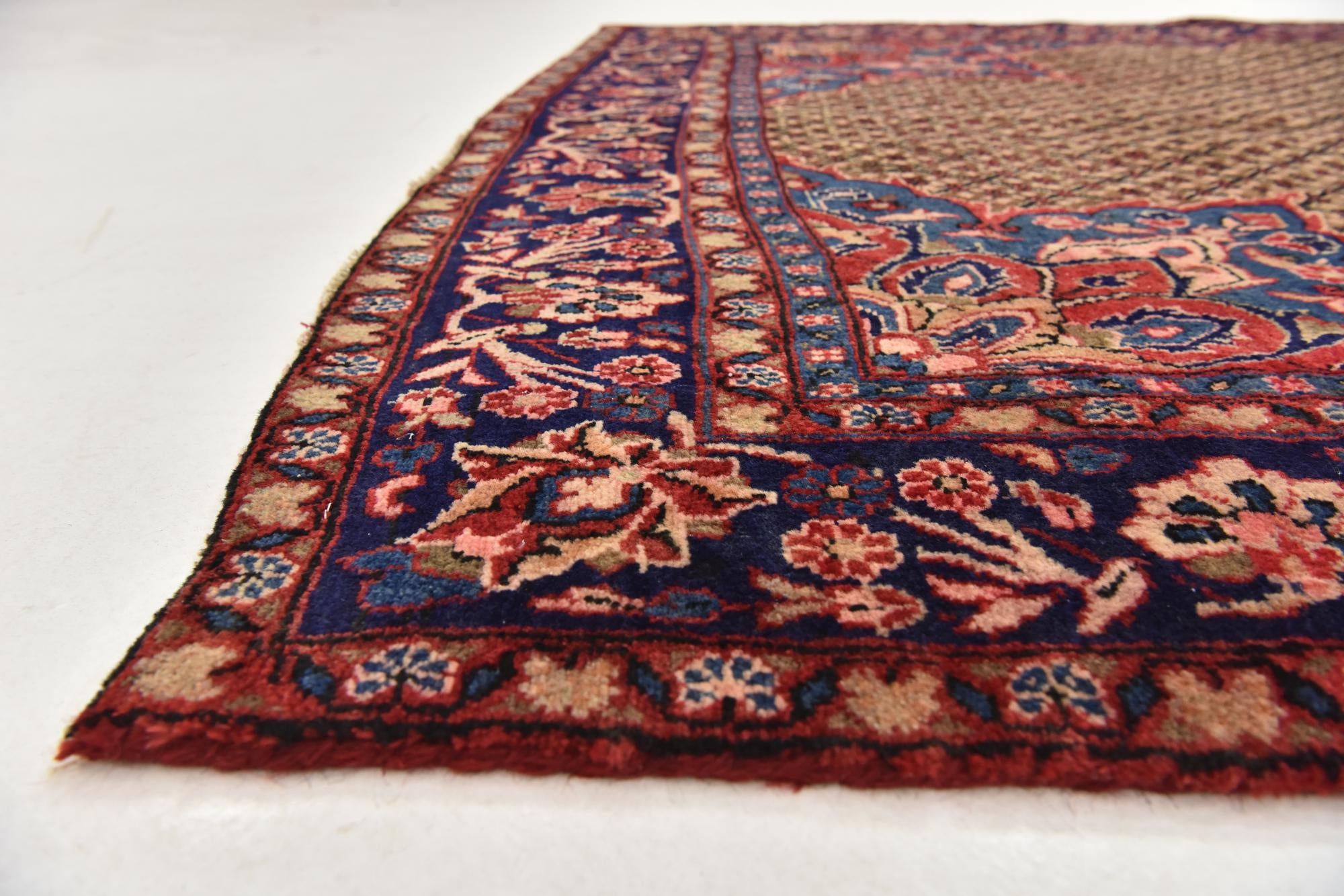 4' 10 x 10' 9 Hand Knotted Koliaei Persian Wool Runner Rug