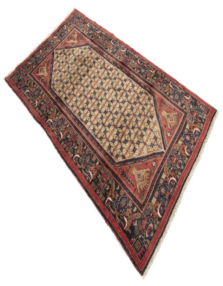 Detail image of 4' 1 x 9' 1  Hand Knotted Koliaei Persian Wool Runner Rug