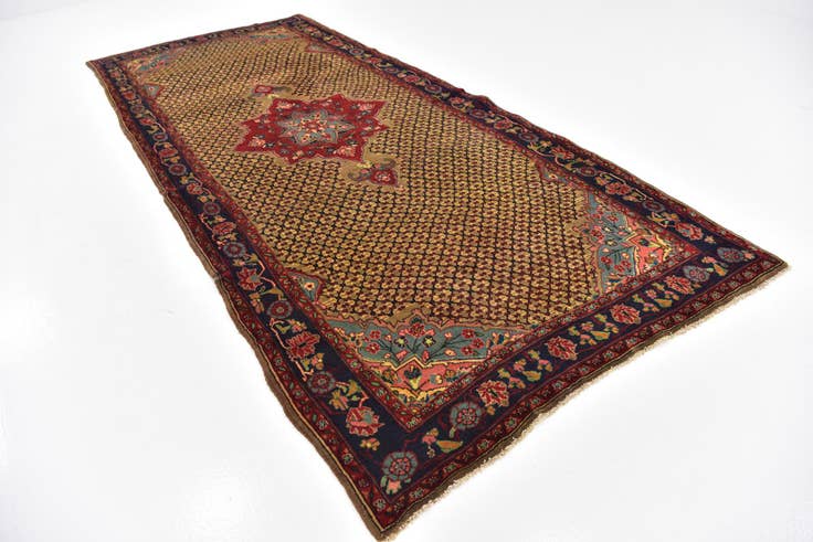 Detail image of 5' x 11' 2 Hand Knotted Koliaei Persian Wool Runner Rug