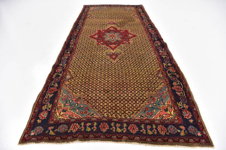 Detail image of 5' x 11' 2 Hand Knotted Koliaei Persian Wool Runner Rug