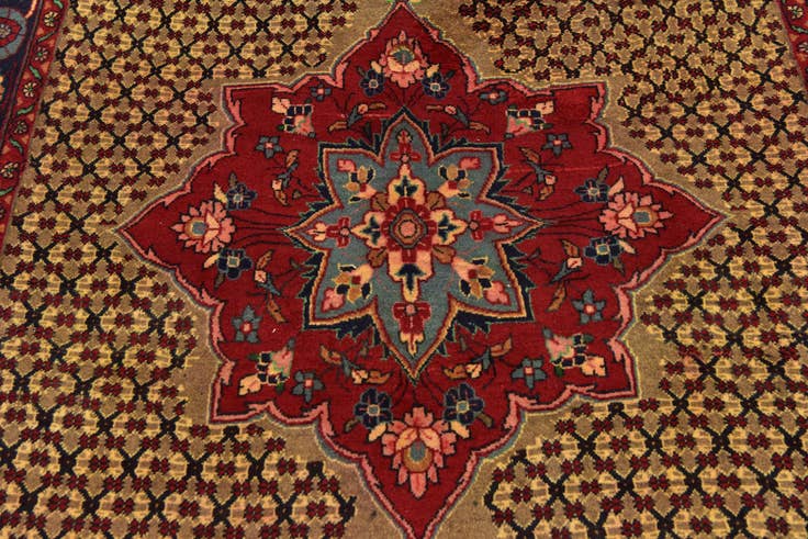 Detail image of 5' x 11' 2 Hand Knotted Koliaei Persian Wool Runner Rug